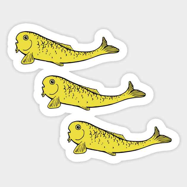 Yellow Fish Sticker by Olooriel